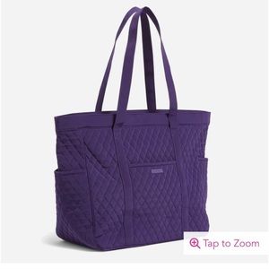 Vera Bradley Get Going tote bag in elderberry microfiber NWT